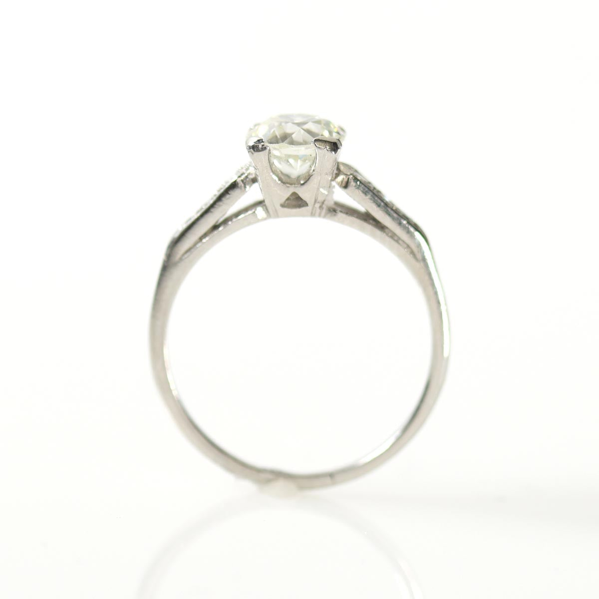 Antique Platinum Engagement Ring #VR250505 - Engagement Rings