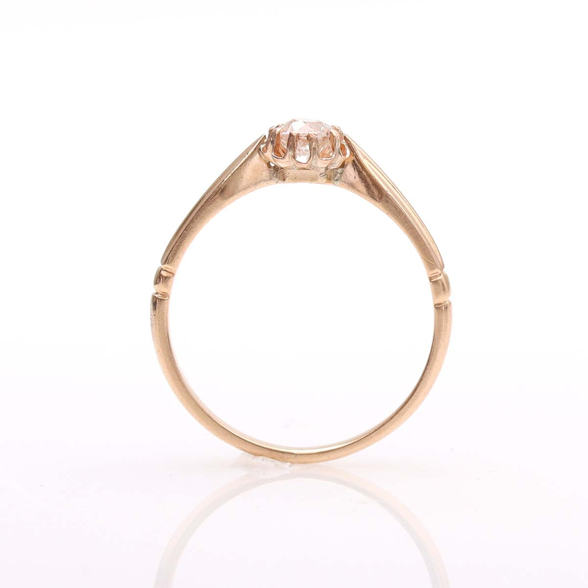 Antique Rose Gold Engagement Ring #VR240906-7 - Engagement Rings