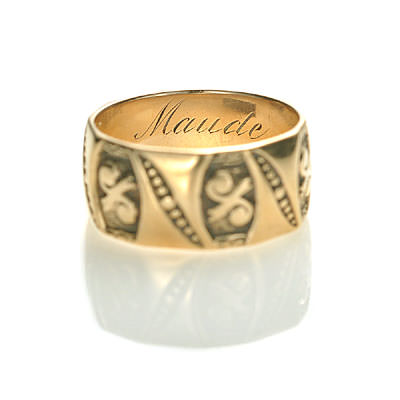 Antique Rose Gold Wedding Band #VR0118-01 - Leigh Jay & Co