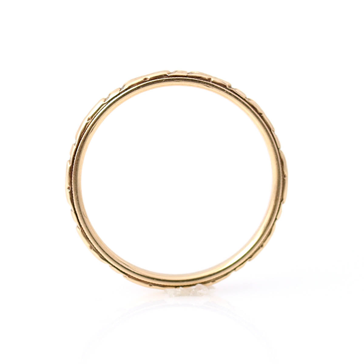 Art Déco 14k Yellow Gold Wedding Band #VB250822 1 Wedding Bands