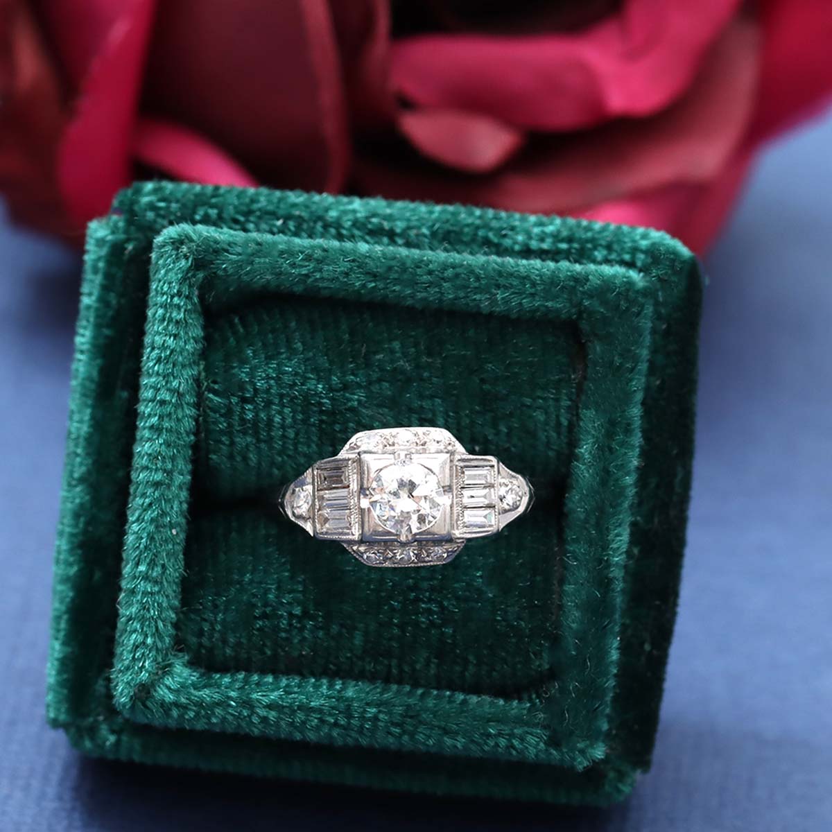 Art Deco 1930s Engagement Ring #VR180807-4 - Leigh Jay & Co