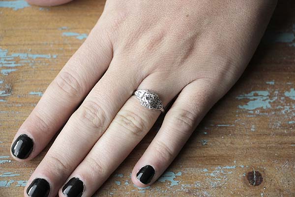 Art Deco 1930s Engagement Ring #VR180807-4 - Leigh Jay & Co