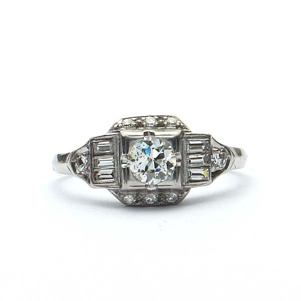 Art Deco 1930s Engagement Ring #VR180807-4 - Leigh Jay & Co