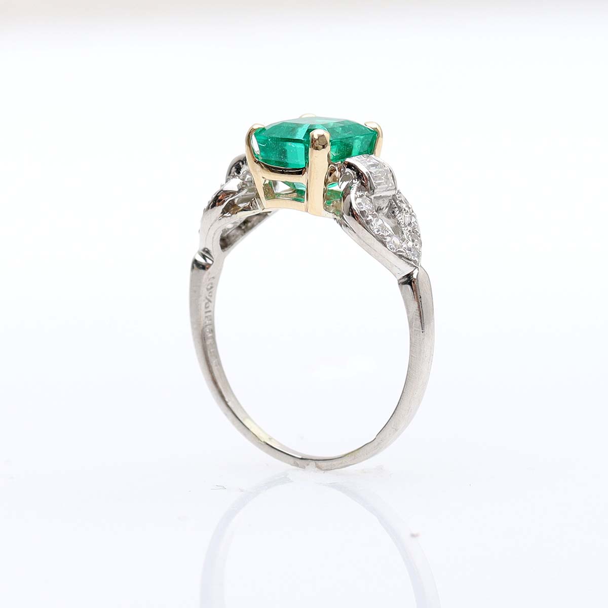 Art Deco Columbian Emerald Ring #VR231013-3 - Engagement Rings