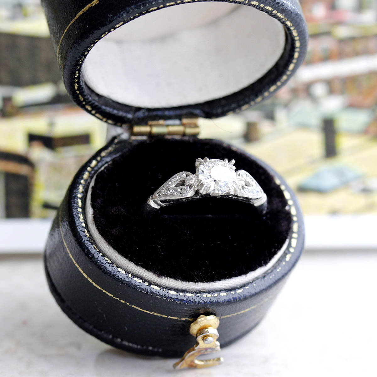 Art Déco Diamond Engagement Ring #VR150711-02 - Engagement Rings