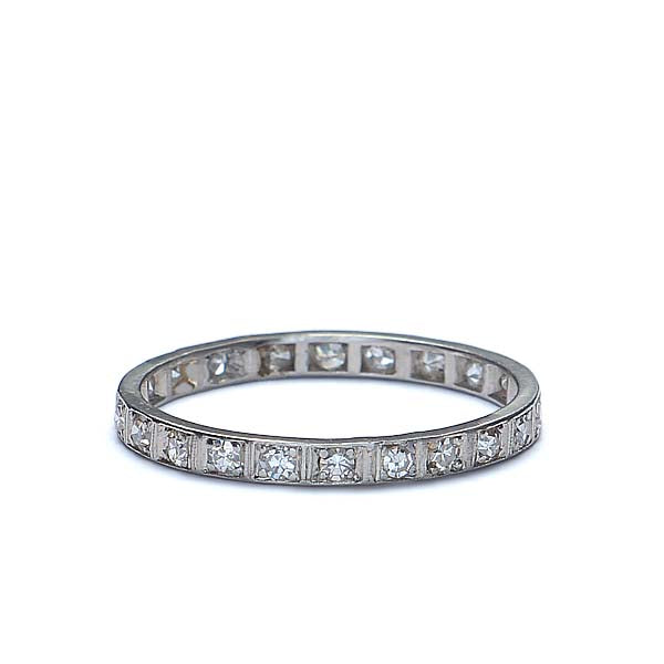 Art Deco Diamond eternity band #VR140811-06 - Leigh Jay & Co