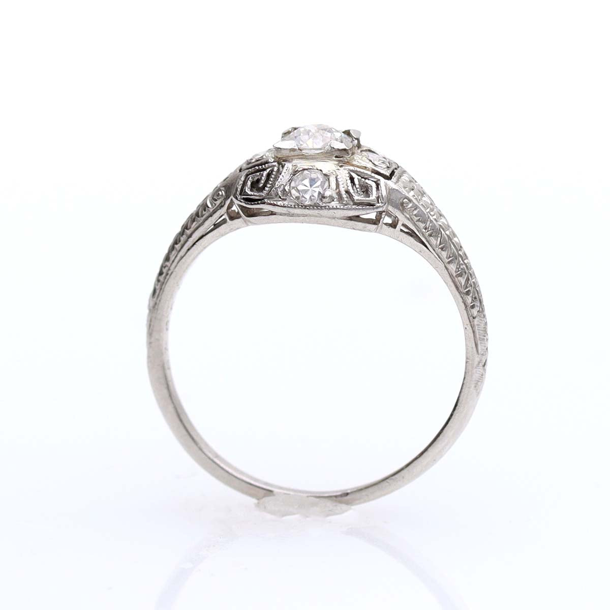 Art Déco Domed Engagement Ring #VR160812-02 - Engagement Rings