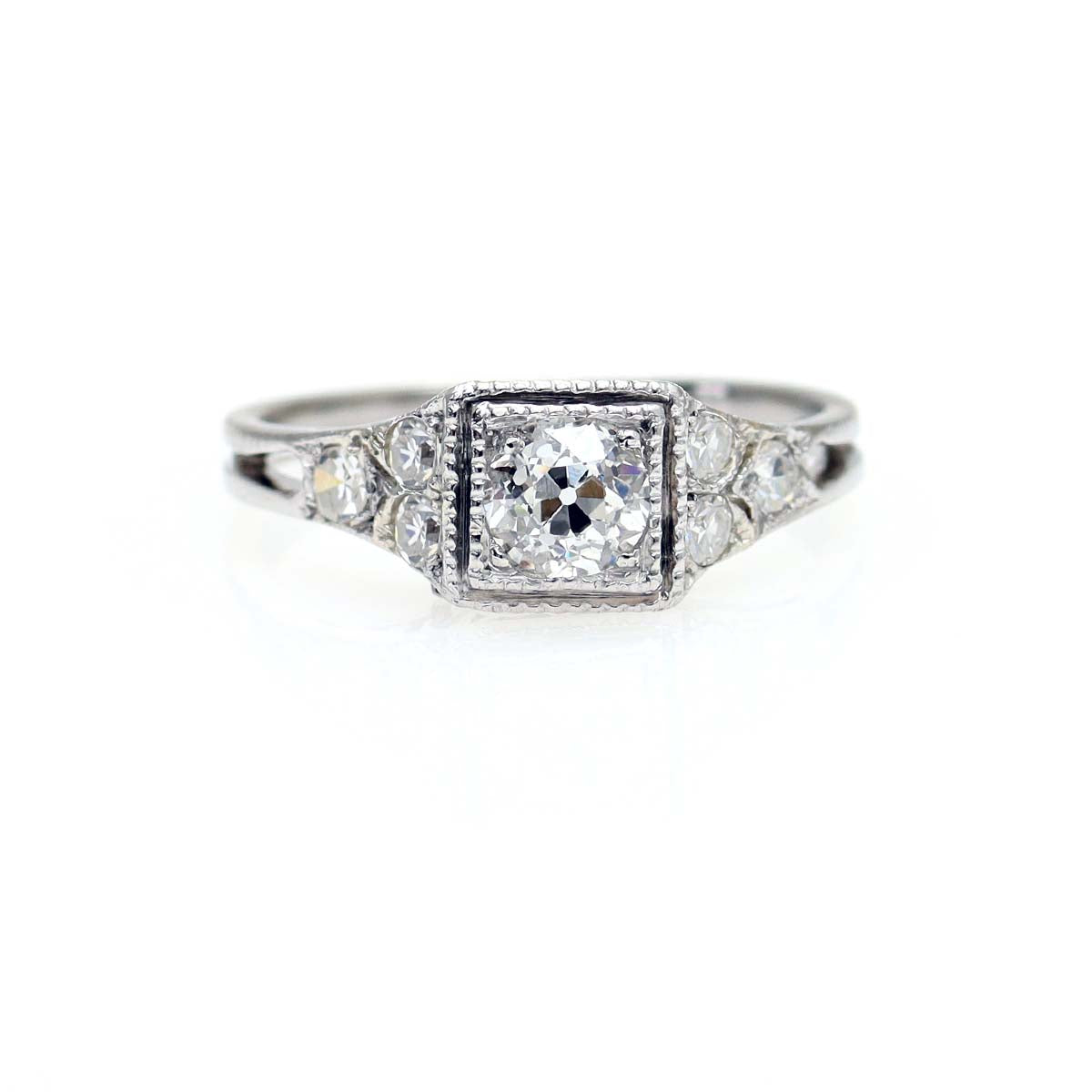 Art Deco Engagement Ring #VR220715-3 - Engagement Rings