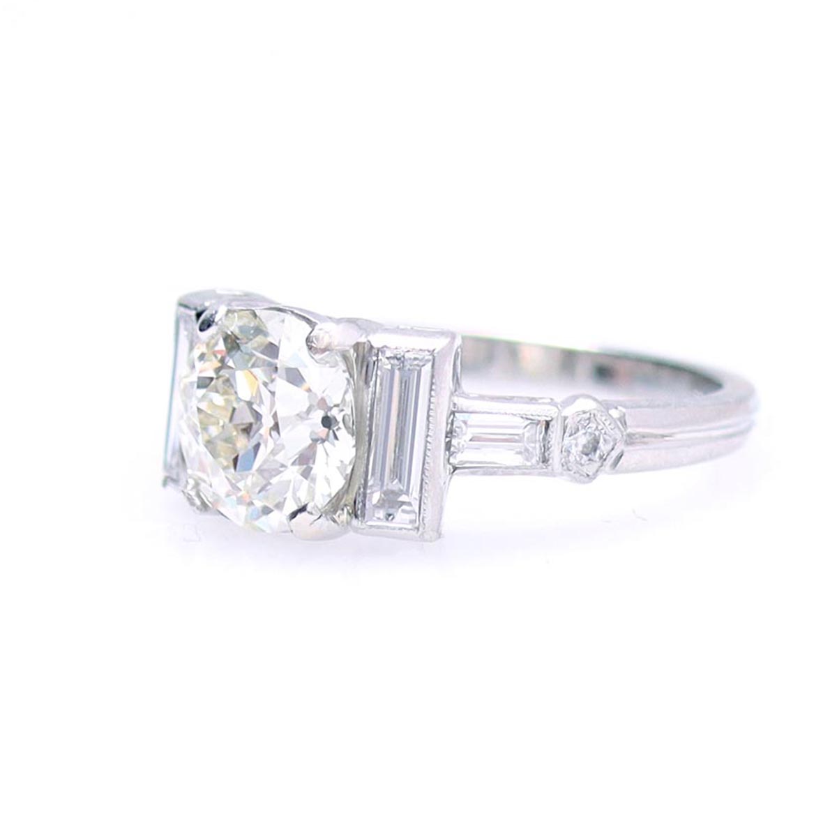 Art Deco Engagement Ring #VR250225-4 - Engagement Rings