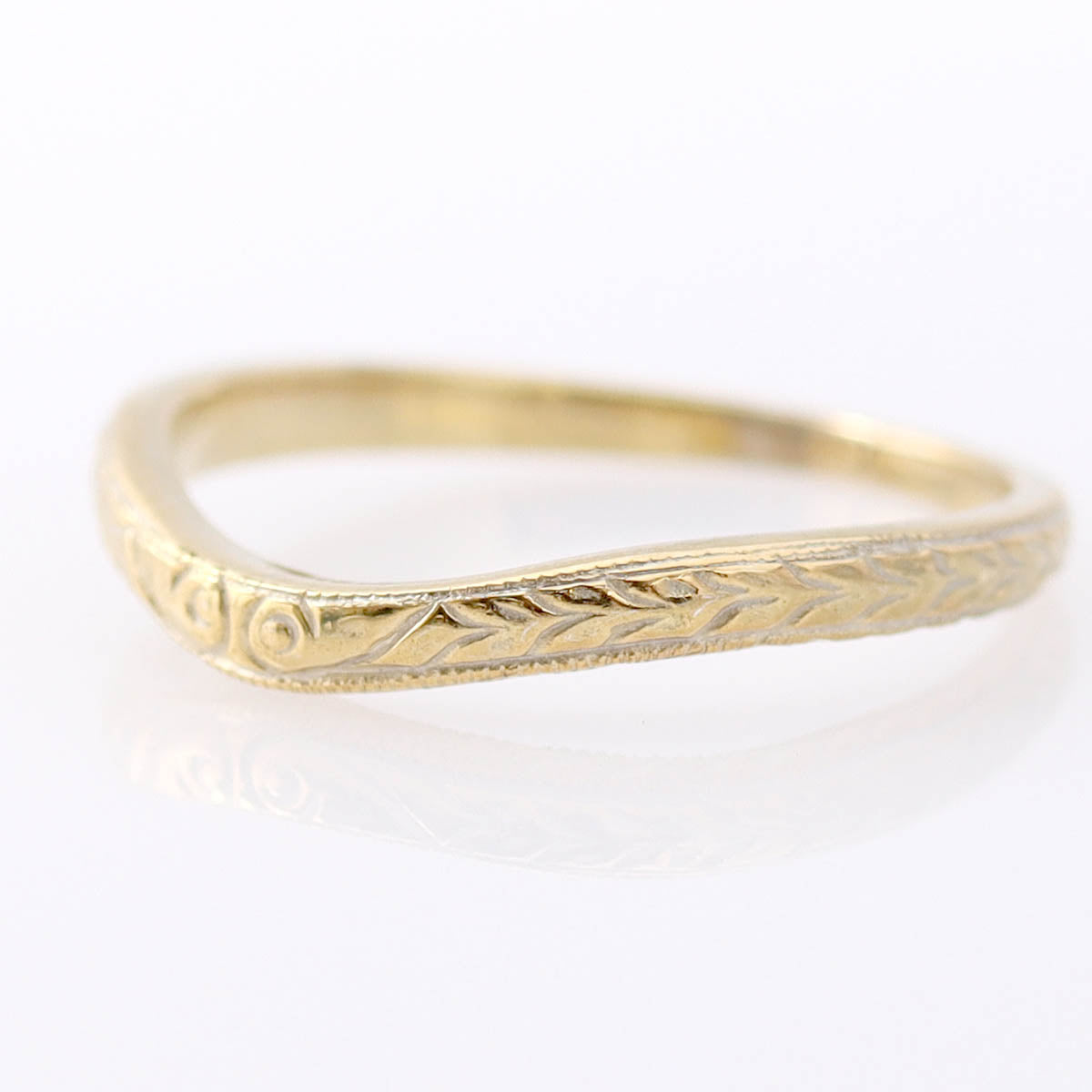 14k Gold Contoured Wedding Band #L3240W14 - Wedding Bands