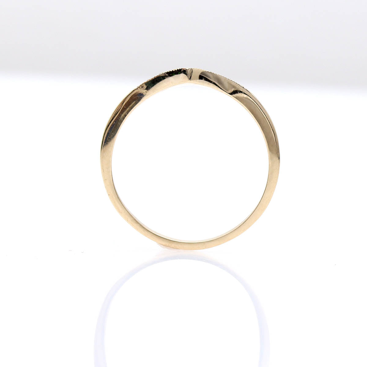 Contoured ’V’ wedding band. #L3354B - Wedding Bands