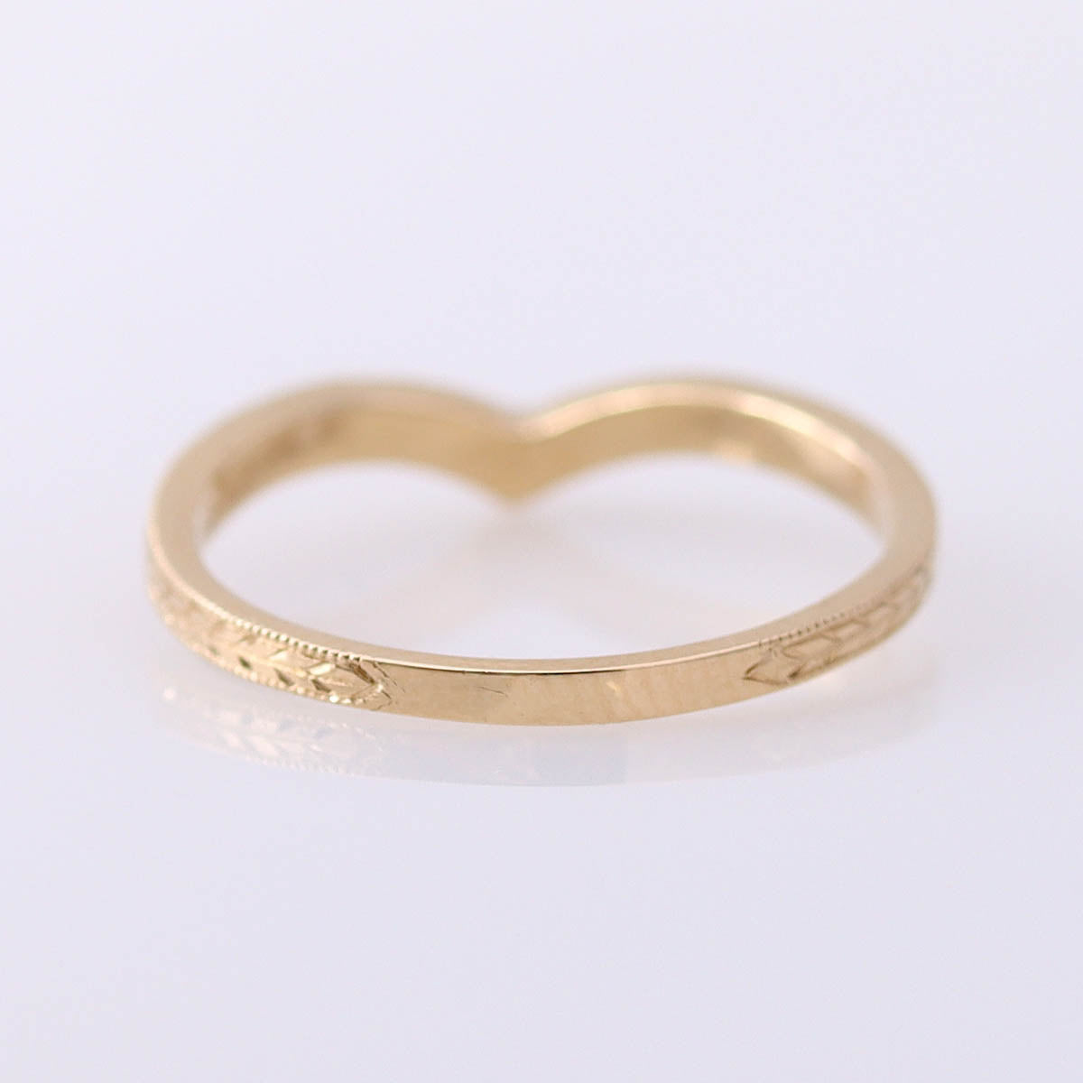 Art Déco Inspired ’V’ Style Wedding Band #L3354YB HE Wedding Bands
