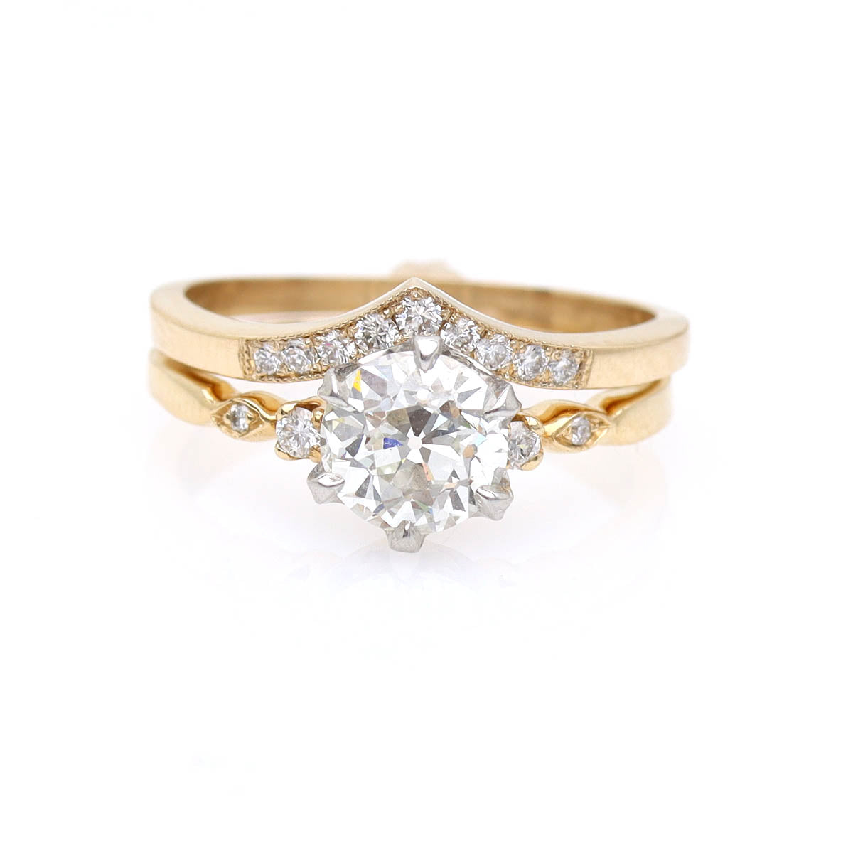 Contoured ’V’ wedding band. #L3354B - Wedding Bands