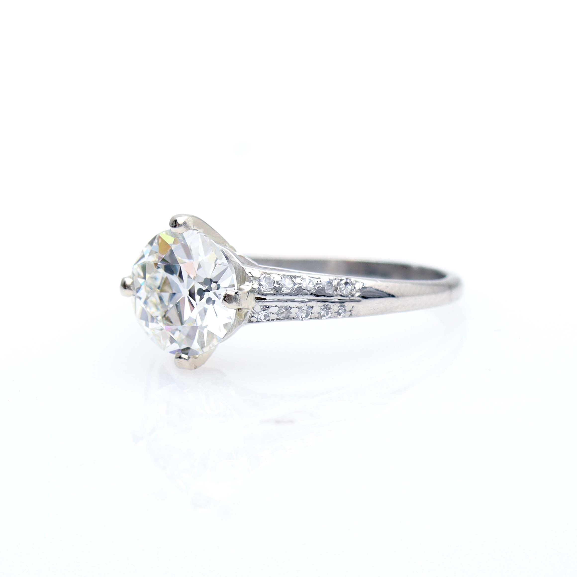 Art Déco Old European Cut Engagement Ring #VR240205 - Engagement Rings