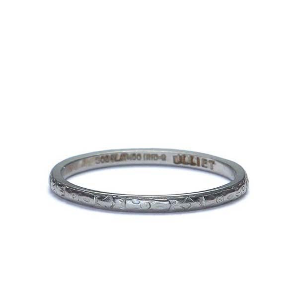 Art Deco Platinum Wedding Band #VR160729-03 - Wedding Bands