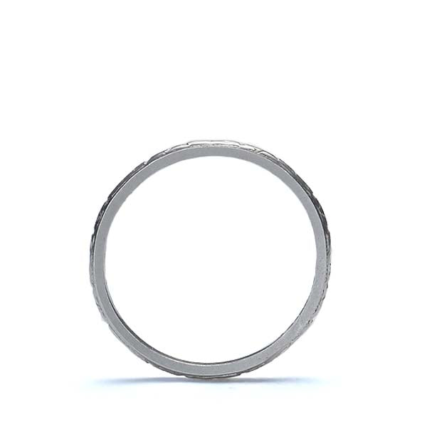 Art Deco Platinum Wedding Band #VR160729-03 - Wedding Bands
