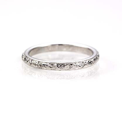 Art Deco Repose’ wedding band. #VR568-05 - Wedding Bands