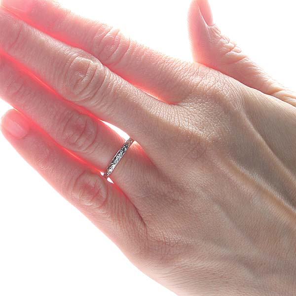 Art Deco Repose’ wedding band. #VR568-05 - Wedding Bands