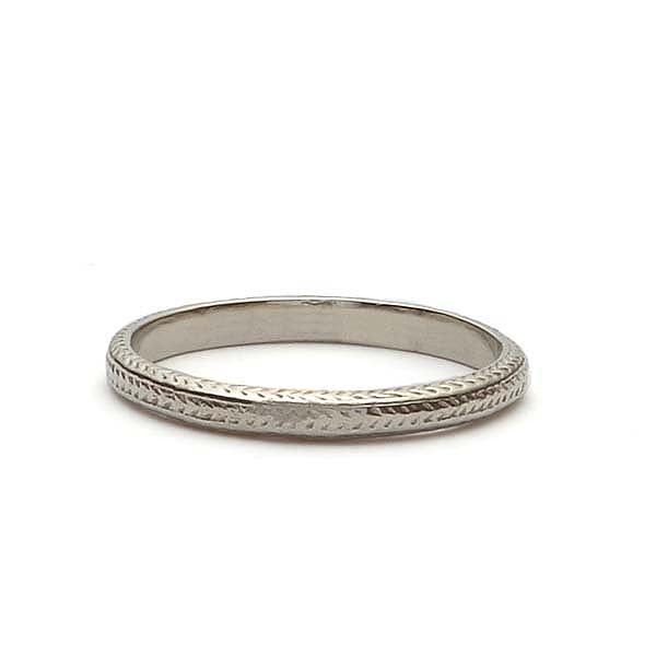Art Déco Reproduction Wedding Band #L3339WB 14K-3 - Wedding Bands
