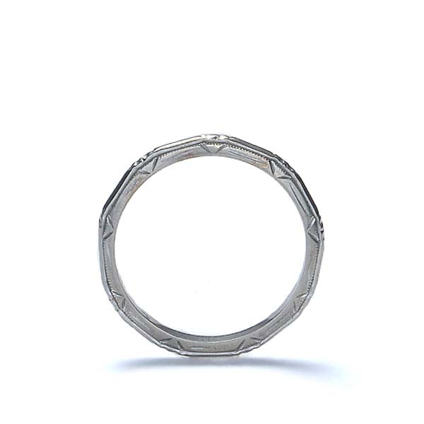 Art Deco Wedding band #VR170210-02 - Wedding Bands