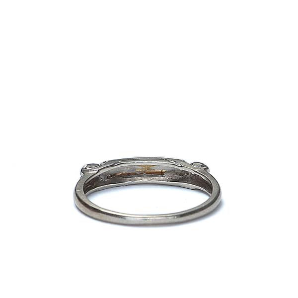 Art Déco White Gold Wedding Band #VR170119-04 - Wedding Bands