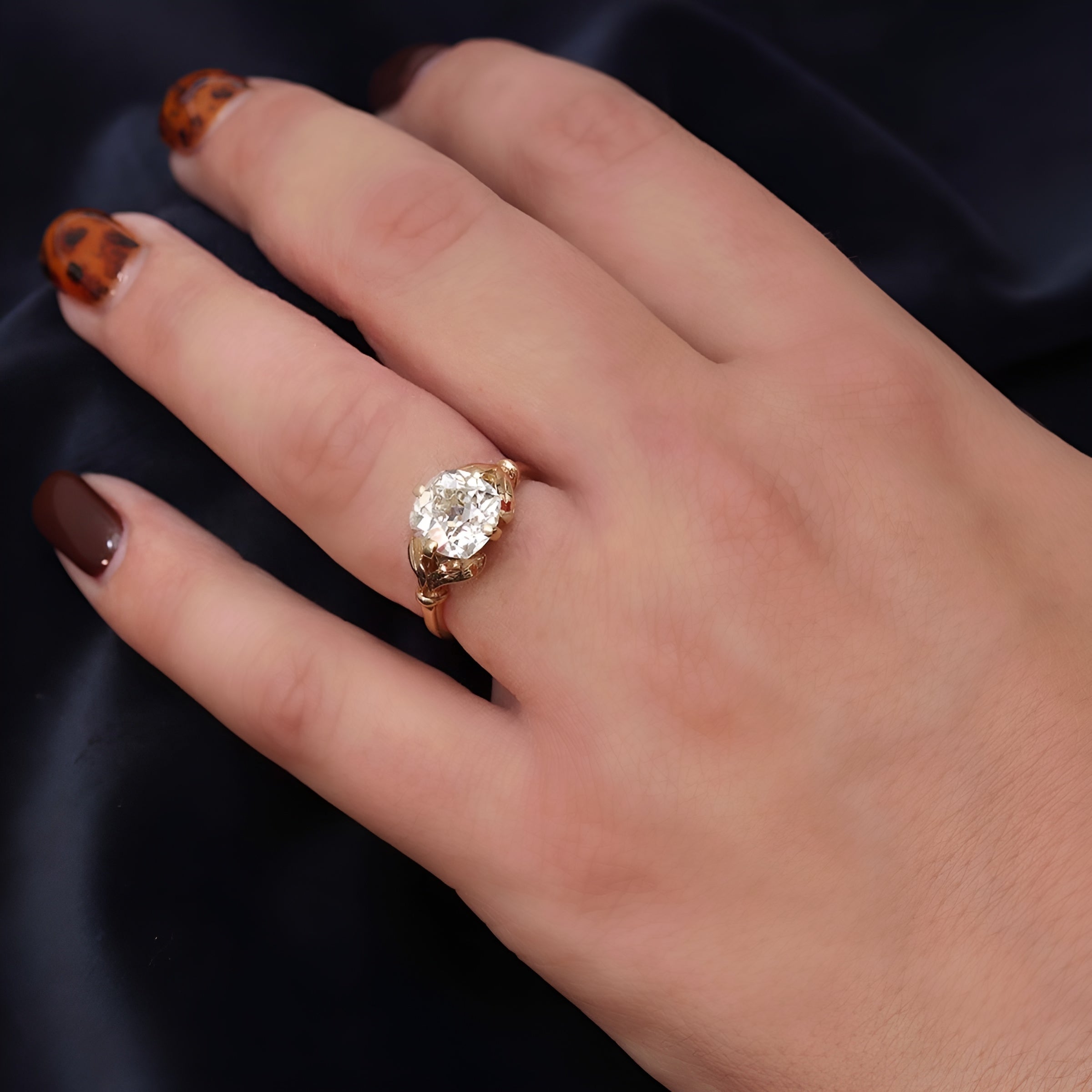 Art Nouveau Engagement Ring #VR240404 - Engagement Rings