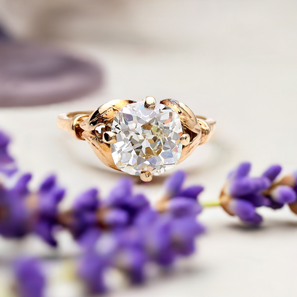Art Nouveau Engagement Ring #VR240404 - Engagement Rings