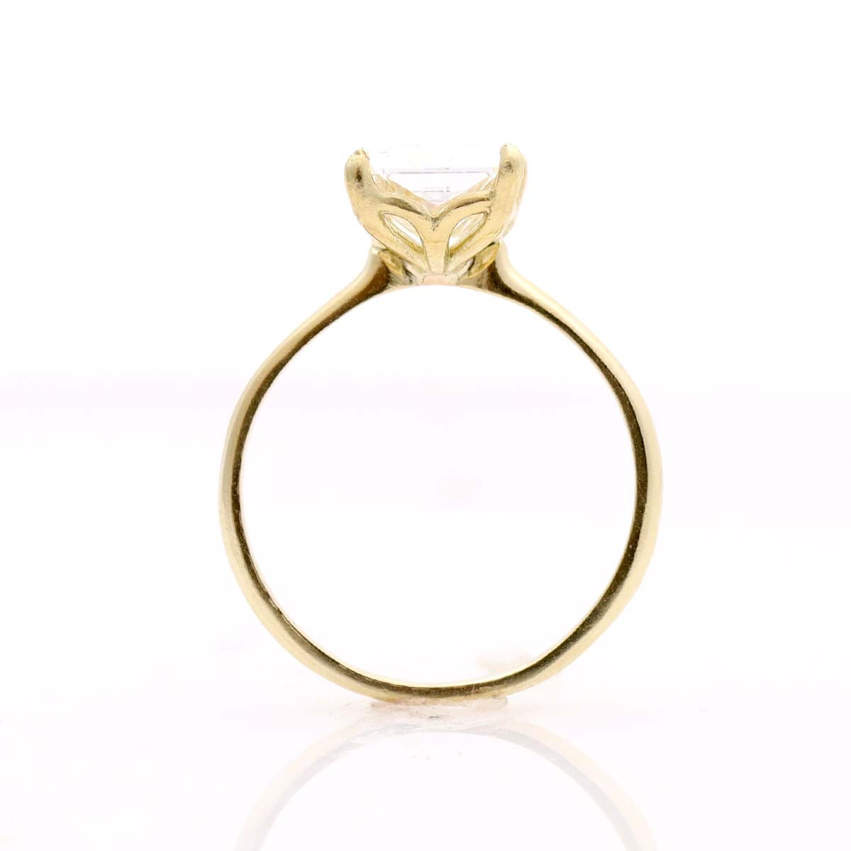 Art Nouveau Inspired Radiant Cut Diamond Engagement Ring #3668RC-1 - Engagement Rings