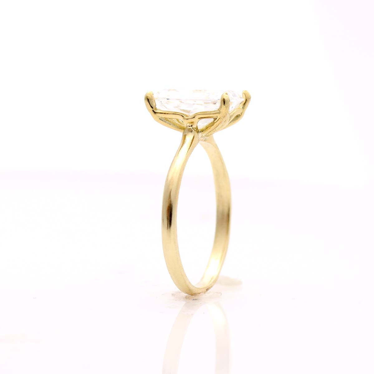 Art Nouveau Inspired Radiant Cut Diamond Engagement Ring #3668RC-1 - Engagement Rings