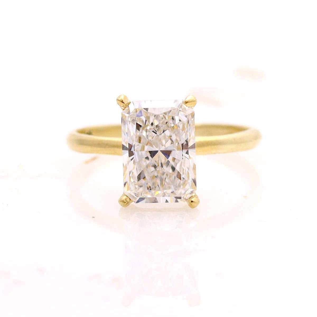 Art Nouveau Inspired Radiant Cut Diamond Engagement Ring #3668RC-1 - Engagement Rings