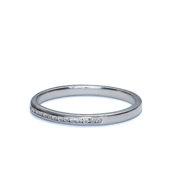Channel Set Diamond Wedding Band #L3268 PLAT - Leigh Jay & Co.