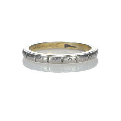 Circa 1920 Platinum and Gold Wedding Band #VR0414-06 - Leigh Jay & Co