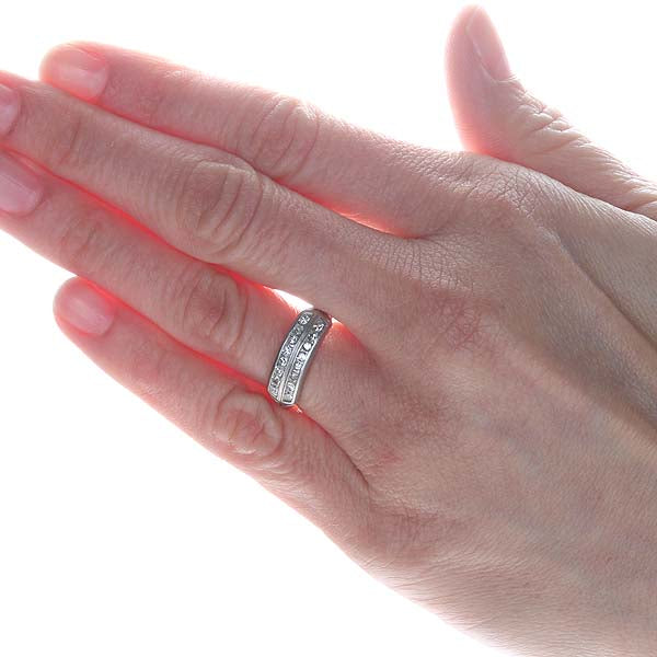 Circa 1930s Double row diamond wedding band #VR160307-12 - Wedding Bands