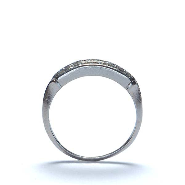 Circa 1930s Double row diamond wedding band #VR160307-12 - Wedding Bands