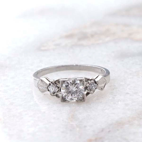 Circa 1930s Platinum Engagement Ring #VR190201-1 - Engagement Rings