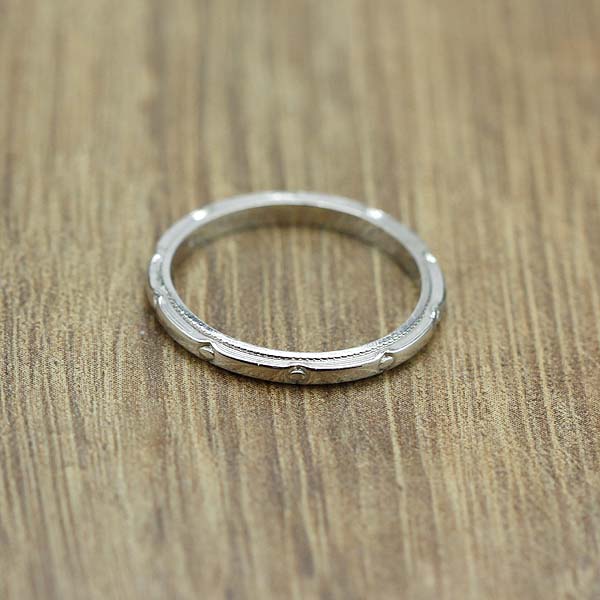 Circa 1930s Platinum Wedding Band #VR150826-06 - Wedding Bands
