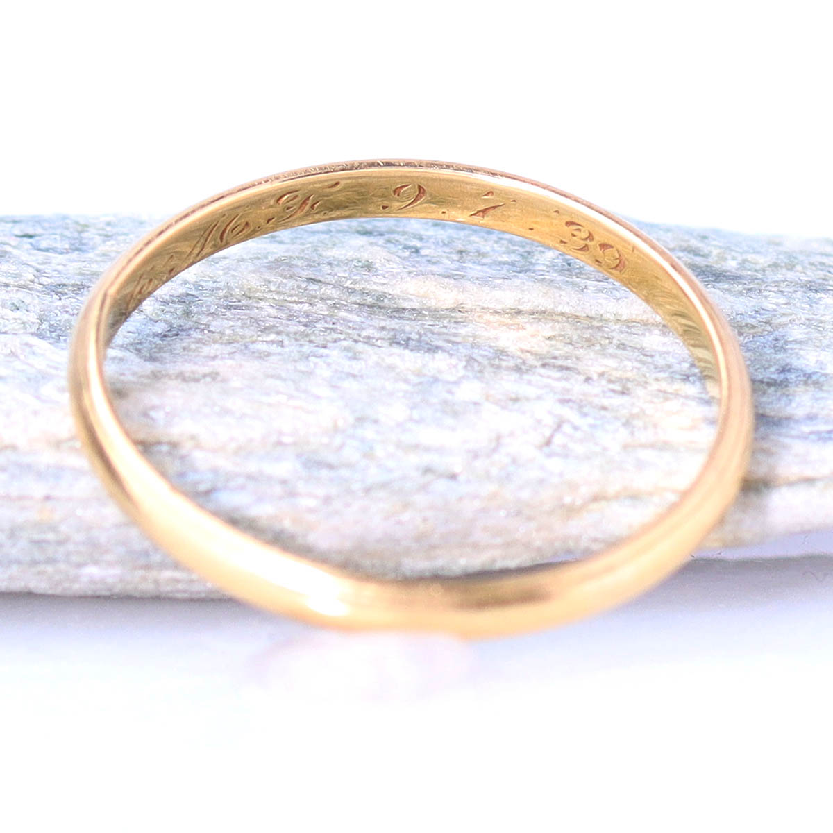 Circa 1939 18k Yellow Gold Wedding Band #VR0221-05 - Wedding Bands