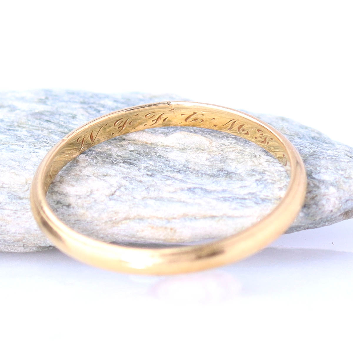 Circa 1939 18k Yellow Gold Wedding Band #VR0221-05 - Wedding Bands