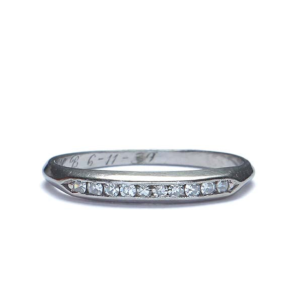 Circa 1939 Diamond wedding band #VR547-07a - Wedding Bands