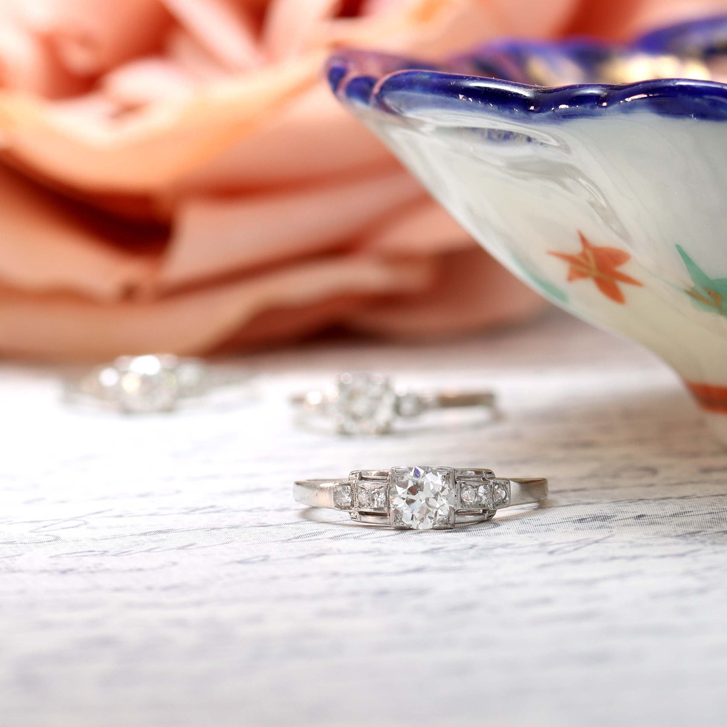 Circa 1940 Diamond Engagement Ring #VR475-07 - Leigh Jay & Co