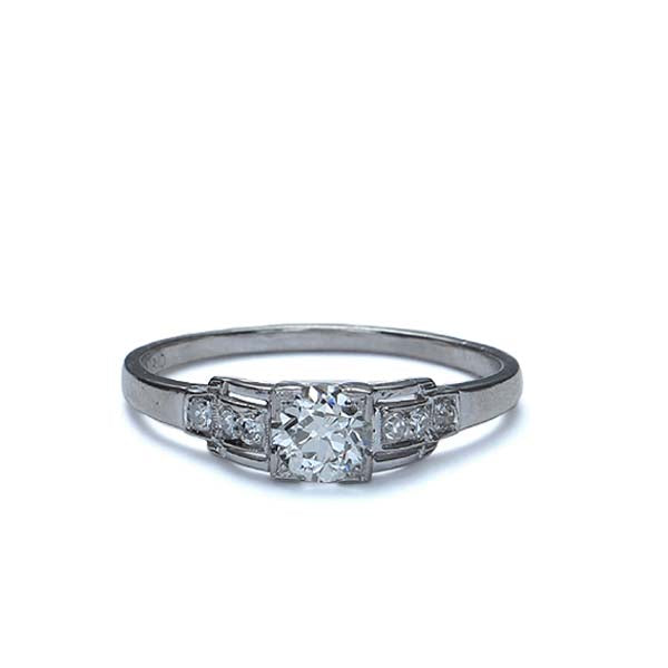 Circa 1940 Diamond Engagement Ring #VR475-07 - Leigh Jay & Co