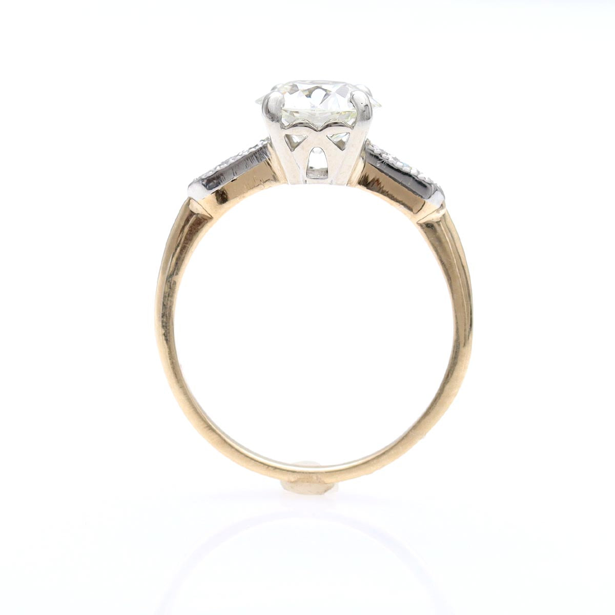 Circa 1940s Engagement Ring with Old European Cut Diamond #VR241203 - Engagement Rings