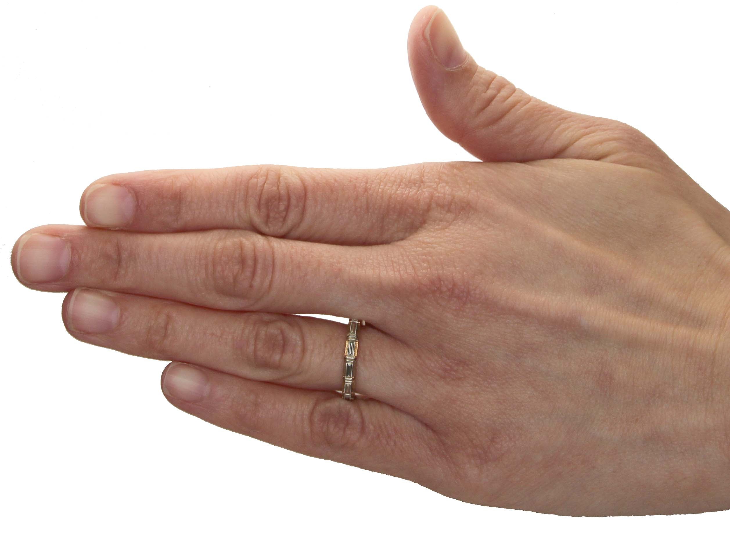 Circa 1940s Two-Tone Gold Wedding Band #VR160426-03 - Wedding Bands