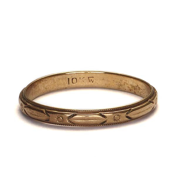 Circa 1940s Wedding band #VR160426-02 - Wedding Bands