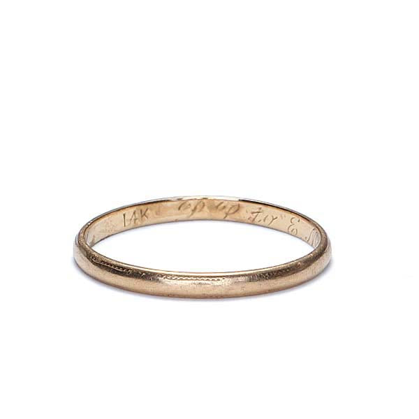 Circa 1944 Gold Wedding band #VR1001-06 - Leigh Jay & Co