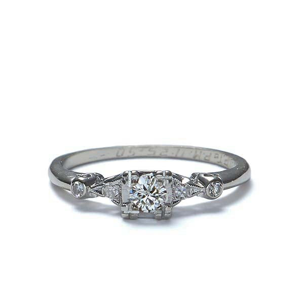 Circa 1950s Diamond Engaggement Ring #VR151002-04 - Leigh Jay & Co