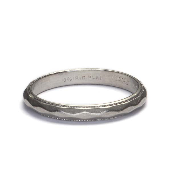 Circa 1950s Platinum Wedding Band #VR160307-11 - Wedding Bands