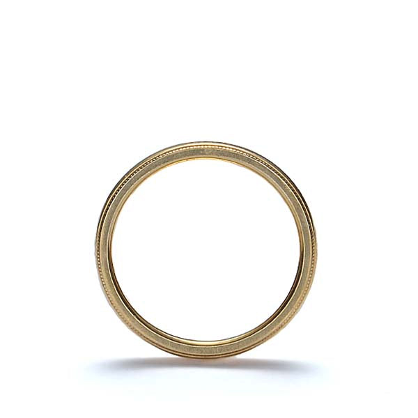 Contemporary 18k Yellow gold wedding band by Jabel. #VR140707-06 - Wedding Bands