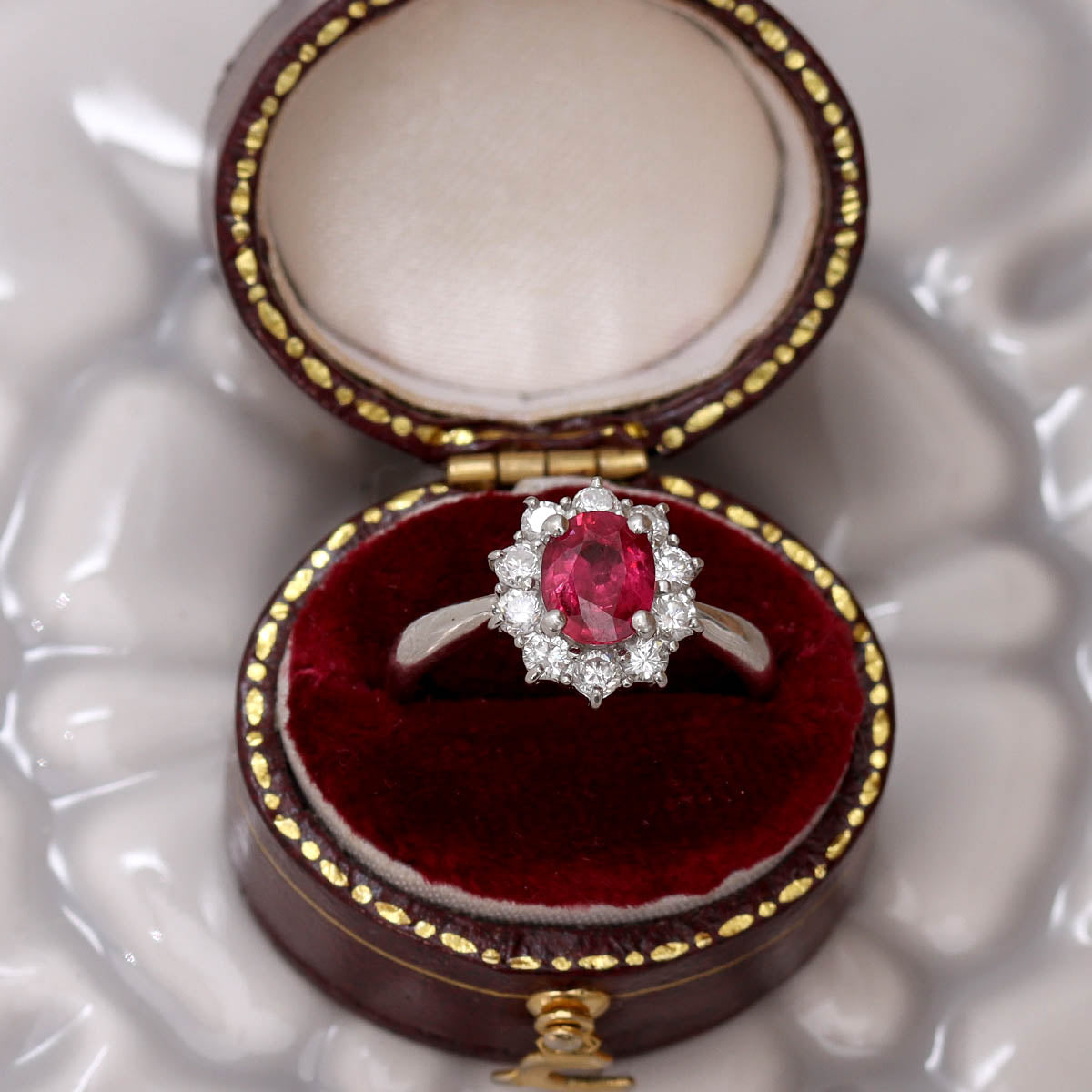 Contemporary Ruby and Diamond Ring #VR241213-1 - Engagement Rings