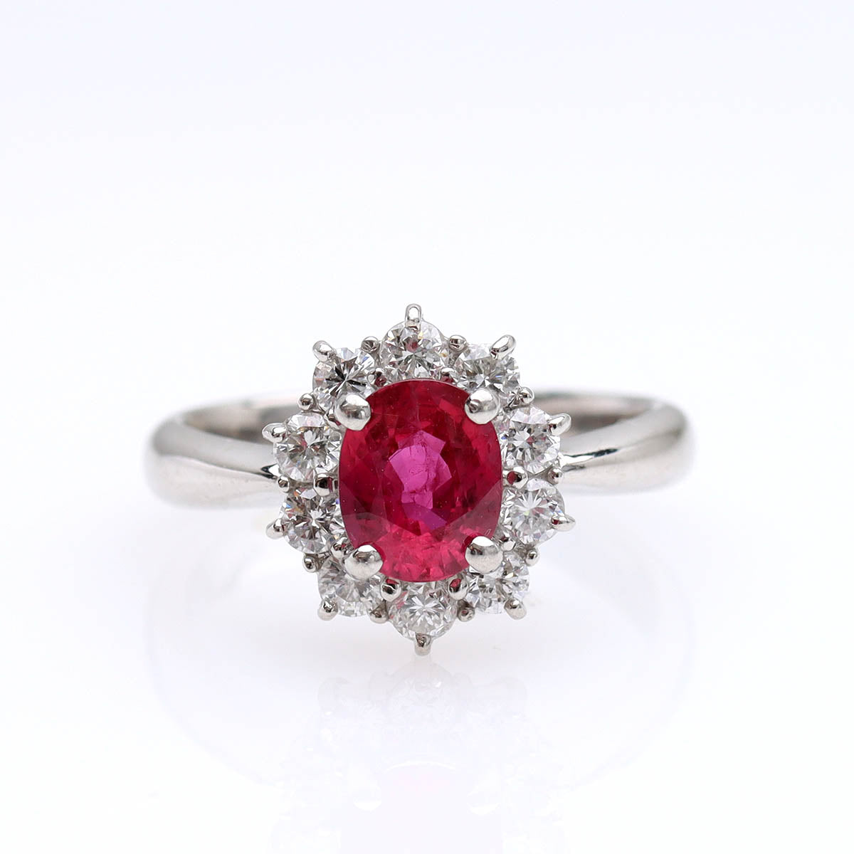 Contemporary Ruby and Diamond Ring #VR241213-1 - Engagement Rings